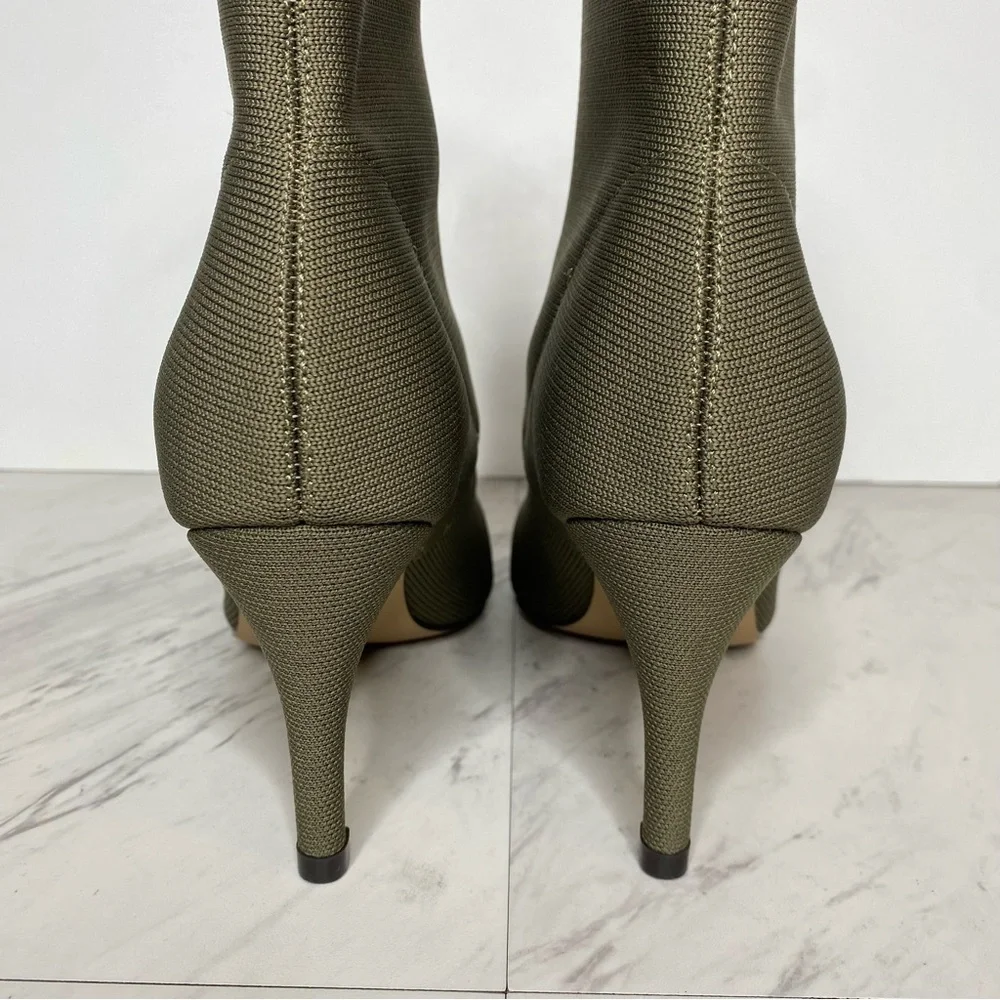 Charles David Piranha Green Lace Up Pointed Toe Boot 7M